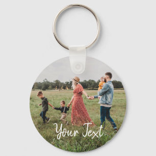Porte-clés Modèle photo et texte personnalisé