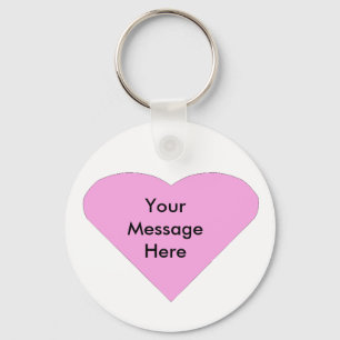 Porte-clés Modèle rose de message de coeur d'amour