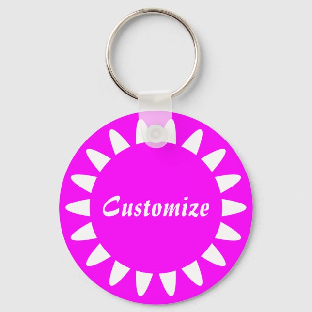 Porte-clés Modèle Sun Ray - 3 - Magenta - 1 (Recto)