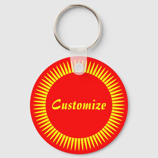 Porte-clés Modèle Sun Ray (rouge) (Recto)