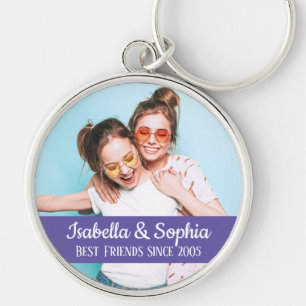 Porte-clés Modern BFF photo Best friends names