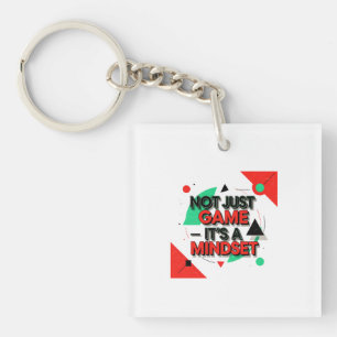 Porte-clés Modern Motivational Graphic with "Not Just Game It