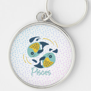 Porte-clés Modern Pisces Fish Zodiac  