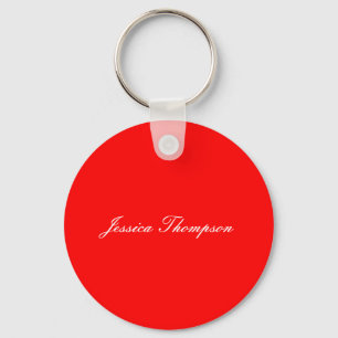 Porte-clés Moderne élégant Plain Simple Professionnel Rouge