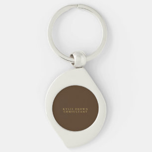 Porte-clés Moderne et élégant Brown Gold Professional