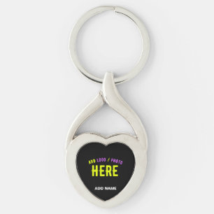 PORTE-CLÉS MODERNE ET MODERNE PERSONNALISABLE NOIR VÉRIFIÉ