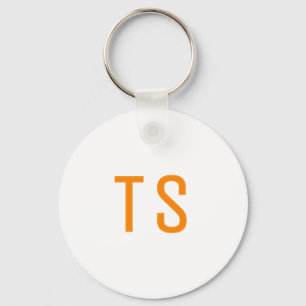 Porte-clés Moderne modèle de lettre initiale à monogramme sim