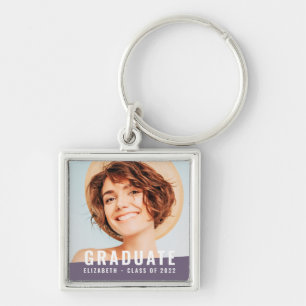 Porte-clés Moderne Simple Chic Personnalisé Graduate Photo