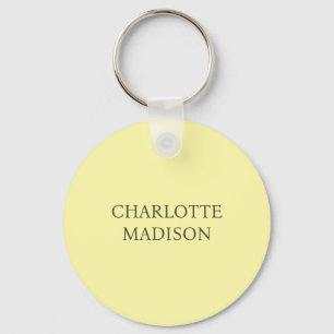 Porte-clés Moderne Simple Crème Tendance Minimaliste Nom Simp