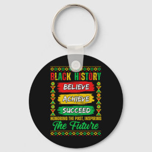 Porte-clés Mois de l'histoire des Noirs Croire Réussir Réussi
