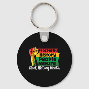 Porte-clés Mois de l'histoire des Noirs Main Poing Prospérité