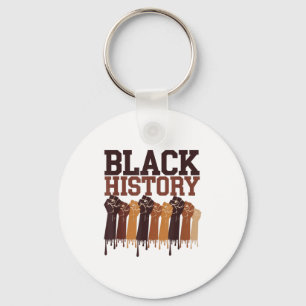 Porte-clés Mois de l'histoire des Noirs Mains Symbole Afro Mo