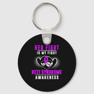 Porte-clés Mois de sensibilisation au syndrome Rts Purple Rib