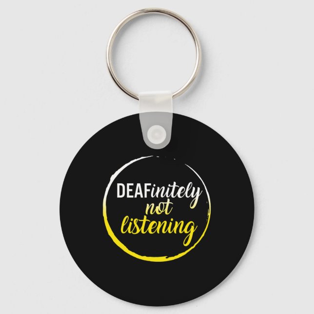 Porte-clés Mois De Sensibilisation Sans Écouter Asl Lang (Recto)