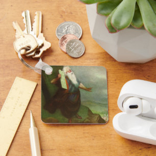 Porte-clés Moïse et les dix commandements, religion Vintage