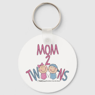 Porte-clés Mom 2 Twins Boy and Girl