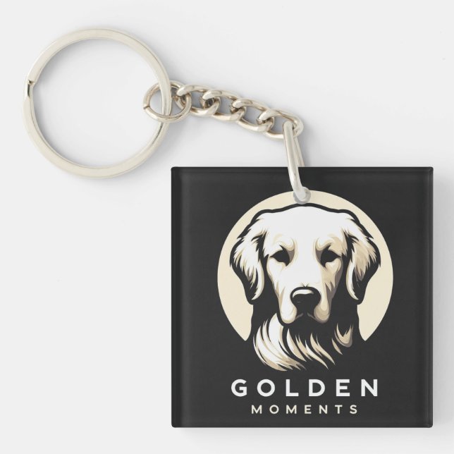 Porte-clés Moments d'or Minimalisme élégant Golden Retriever (Devant)