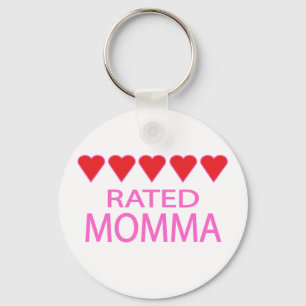 Porte-clés Momma à cinq coeurs