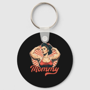 Porte-clés Mommy Retro Poids Et Bodybuilding Gym Maman