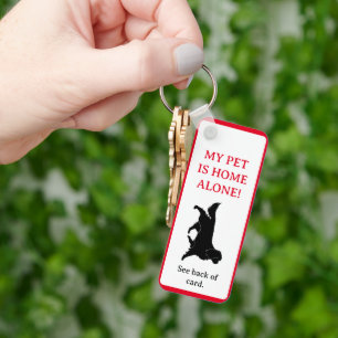 Porte-clés Mon animal de compagnie, chien est la maison seul 