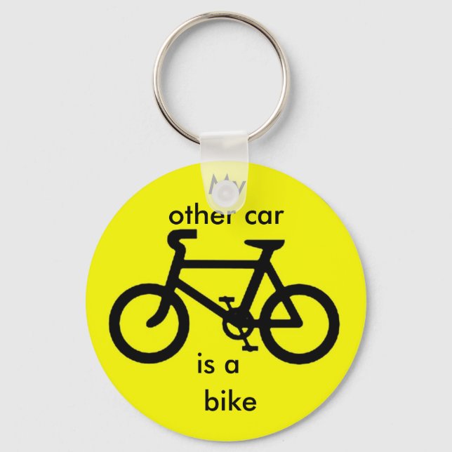 Porte-clés Mon autre voiture est un vélo. (Recto)