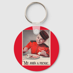 Porte-clés Mon boulot est un pique-nique