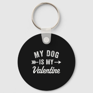 Porte-clés Mon chien est mon chien de la Saint-Valentin T Shi