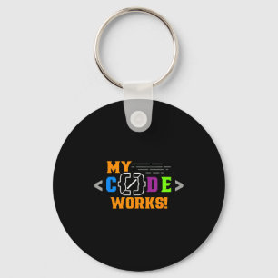 Porte-clés Mon code fonctionne drôle programmeur codage logic