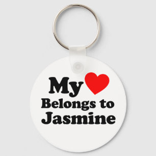 Porte-clés Mon coeur appartient à Jasmine