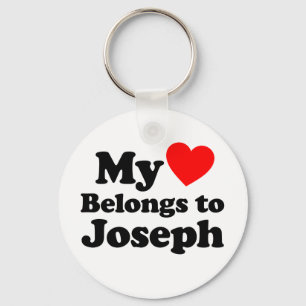 Porte-clés Mon coeur appartient à Joseph