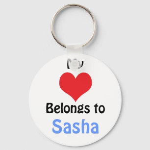Porte-clés Mon coeur appartient à Sasha