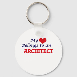 Porte-clés Mon coeur appartient à un architecte