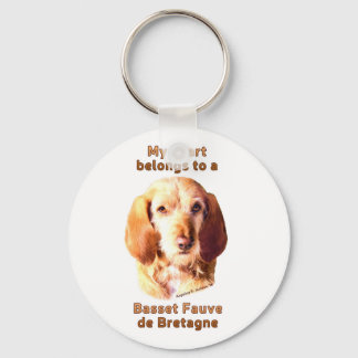 Porte-clés Mon Coeur Appartient À Un Basset Fauve De Bretagne