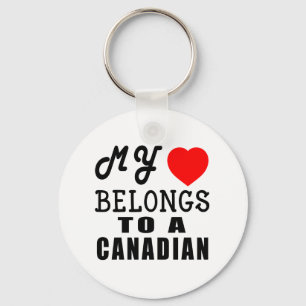 Porte-clés Mon coeur appartient à un Canadien