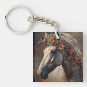 Porte-clés Mon Coeur Appartient À Un Cheval Naturel Personnal
