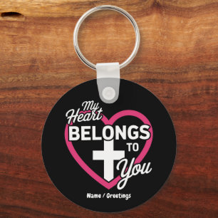 Porte-clés Mon coeur appartient à vous mignon cadeau pour les
