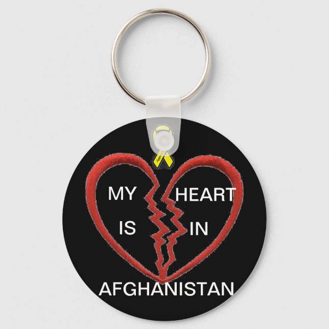 Porte-clés Mon coeur est en Afghanistan (Recto)