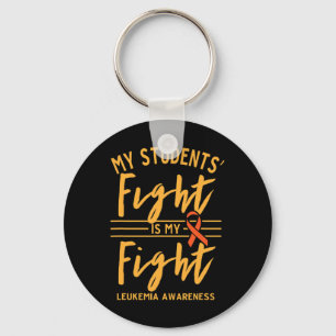 Porte-clés Mon combat étudiant est ma lutte contre la leucémi