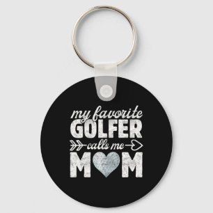 Porte-clés Mon golfeur préféré m'appelle Maman Drôle Golf Mam