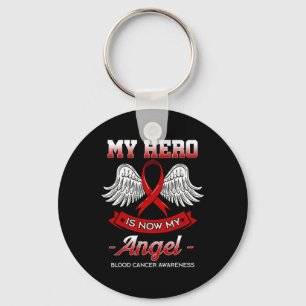 Porte-clés Mon Héros Est Maintenant Mon Ange Cancer Sang Canc