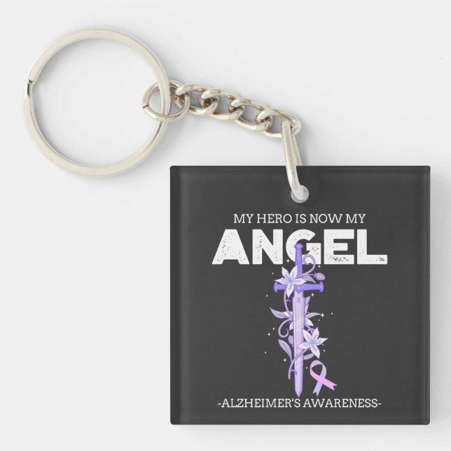 Porte-clés Mon héros est maintenant mon ange - La sensibilisa (Devant)