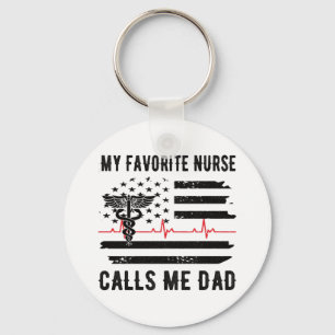 Porte-clés Mon Infirmière Favorite M'Appelle Papa Infirmière 