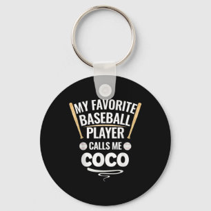 Porte-clés Mon Joueur De Baseball Préféré M'Appelle Coco