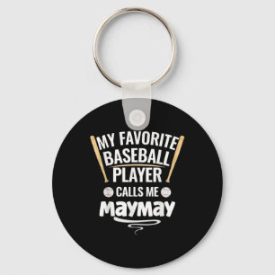 Porte-clés Mon Joueur De Baseball Préféré M'Appelle Maymay