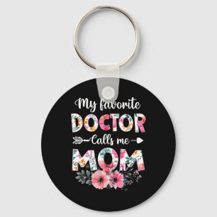 Porte-clés Mon Médecin Favori M'Appelle Maman Chemise Médecin