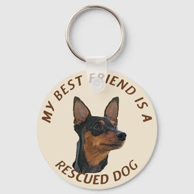Porte-clés Mon meilleur ami (Miniature Pinscher) (Recto)