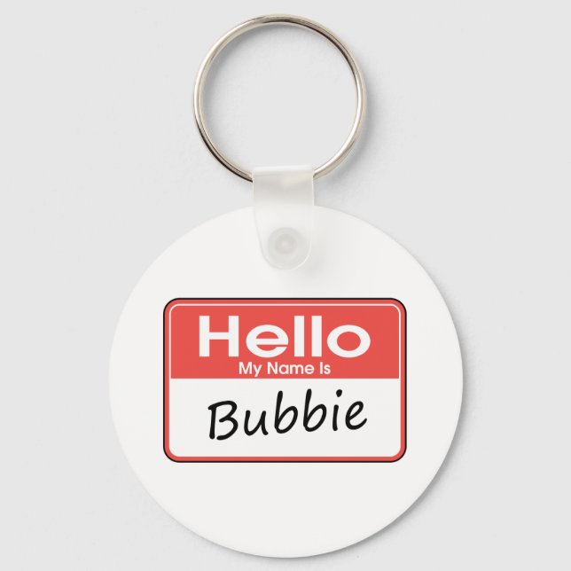 Porte-clés Mon nom est Bubbie (Recto)