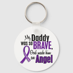Porte-clés Mon papa est un Cancer pancréatique d'ange