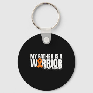 Porte-clés Mon Père Est Un Guerrier Orange Ribbon Rsdcrps Con