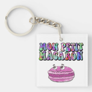 Porte-clés Mon Petit Macaron Retro Tie Dye Texte Super